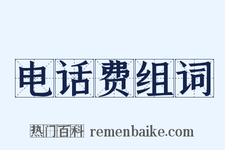 电话费组词是什么意思的图片